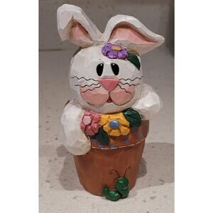 Eddie Walker Easter Bunny Sitting in Flower Pot